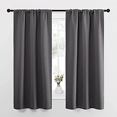 NICETOWN Grey Window Curtains for Bedroom - Home Decoration Thermal Insulat