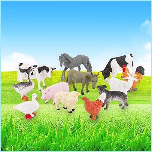 数々の賞を受賞 Landscape Poultry Farm Animal Cartoon 12Pcs/Set 新品BARMI Mini Set Gift Toy Dollhouse DIY Decoration,Perfect Garden Ornament ハウス、建物