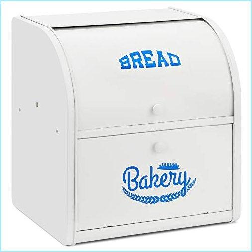 【2021 新作】 Bin Storage Box Bread Boxes, Bread Metal Layer 新品2 Kitchen Bre Storage Food Metal Containers Countertop Iron Lid Top Roll with Container 食品保存容器