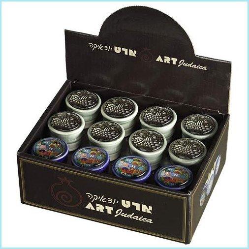 新品12 Lot Judaica Ceramic Shabbat Wine Bottle Cork Stopper Jerusalem Old City Decoration