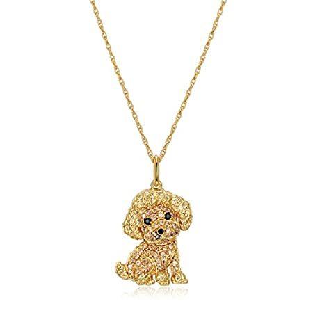 Scamper & Co 18K Yellow Gold Plated Sterling Silver Poodle Pendant Necklace