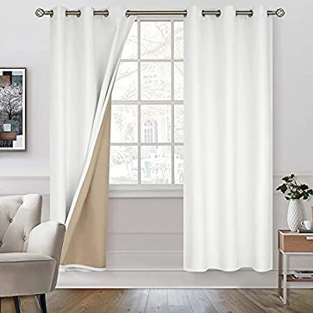 BGment 100% Blackout Curtains with Liner for Bedroom, Grommets Thermal Insu