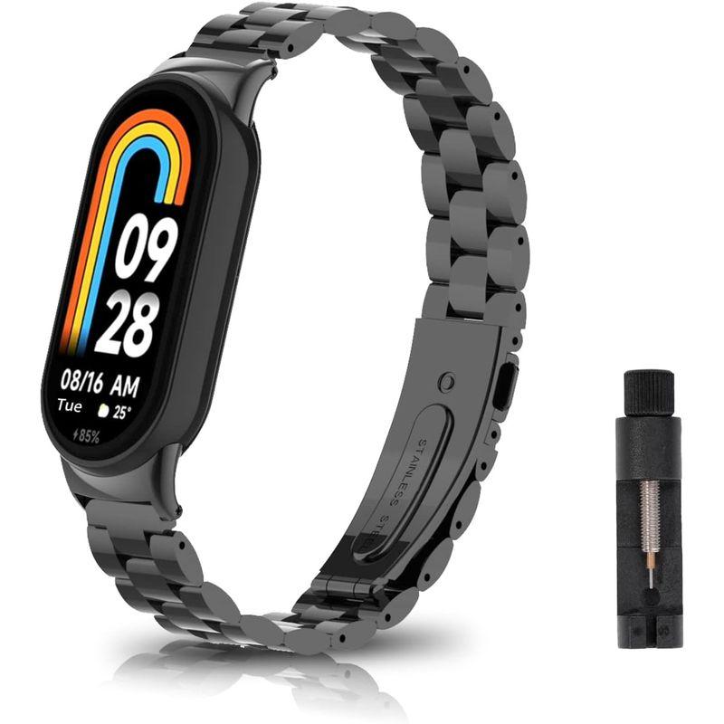 SeGinn バンド Xiaomi Mi Band 8/Xiaomi Smart Band 8 対応 交換バンド ステンレス製 サイズ調節可｜clearsky｜04