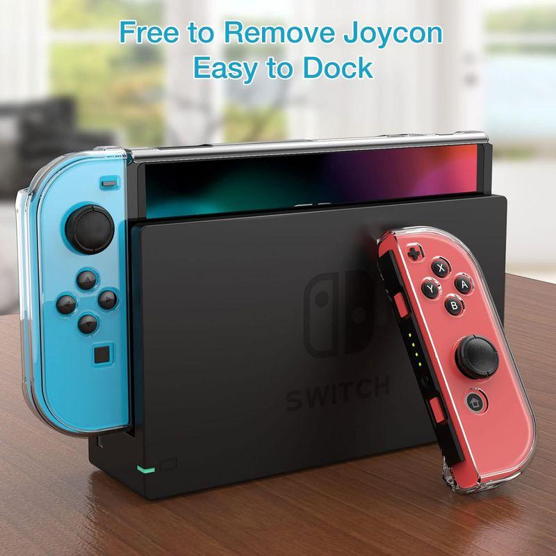 Switch カバー HEYSTOP ニンテンドースイッチ カバー ハードケース ドック対応 コントローラー専用 セパレート ドックセットと｜clearsky｜05