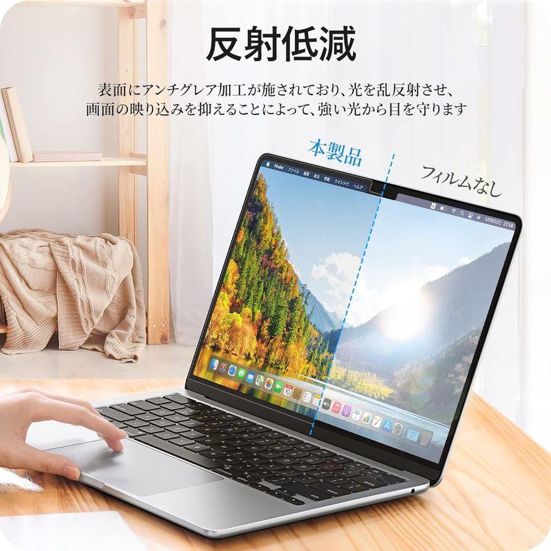 NIMASO アンチグレア フィルム MacBook Air M2チップ（2022モデル）13.6インチ用 液晶 保護 フィルム マットタイ｜clearsky｜02