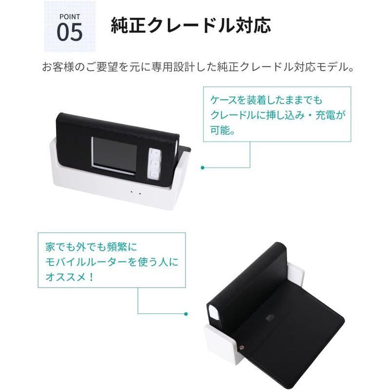 LOE(ロエ) au/UQ Speed Wi-Fi 5G X11 / X12 専用 モバイルルーター ケース (ブラック)｜clearsky｜10