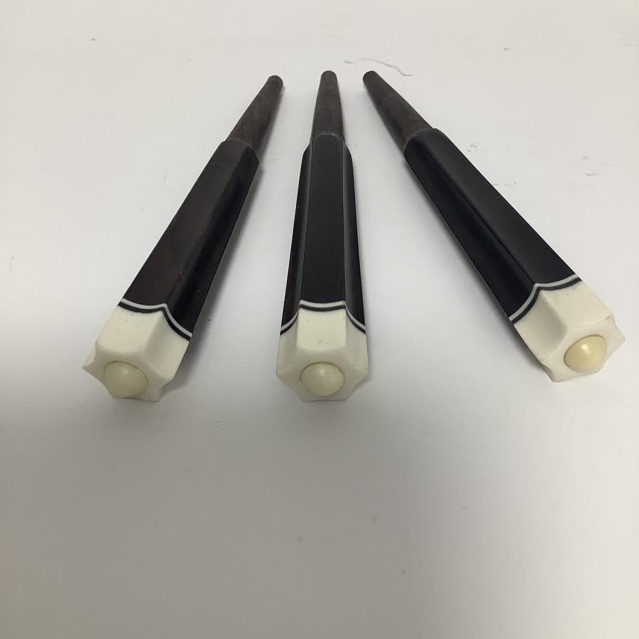 沖縄三線用カラクイ3本セット黒木六角サンド穴あけ加工済