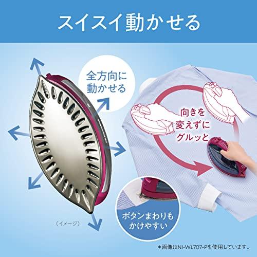パナソニック コードレススチームWヘッドアイロン ピンク NI-WL707-P