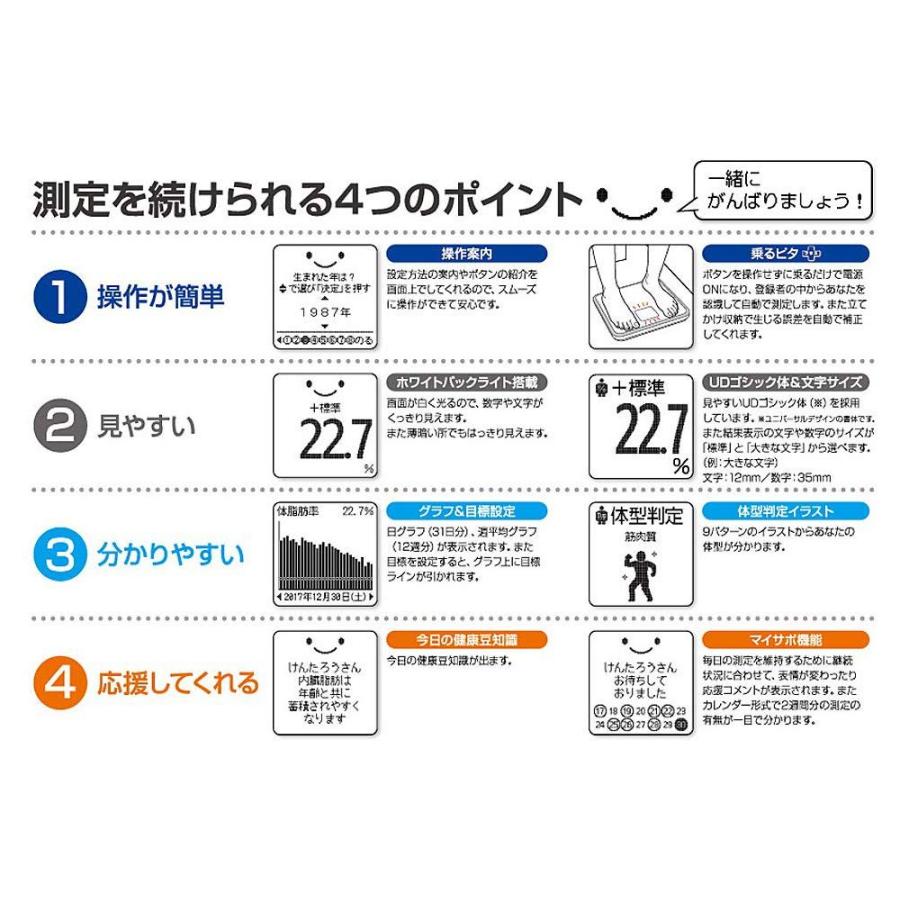 タニタ 体重 体組成計 バックライト 日本製 ホワイト BC-810 WH フル