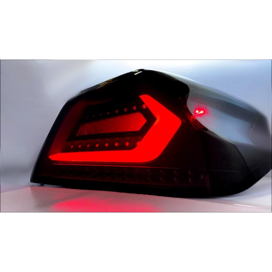 ◆即納！◆流れるウインカー仕様！◆スバルWRX/S4(VAB/VAG)A〜G型対応 フルLEDテール 赤チューブ×クリアレンズ 左右1set 一台分 CTF-11の画像