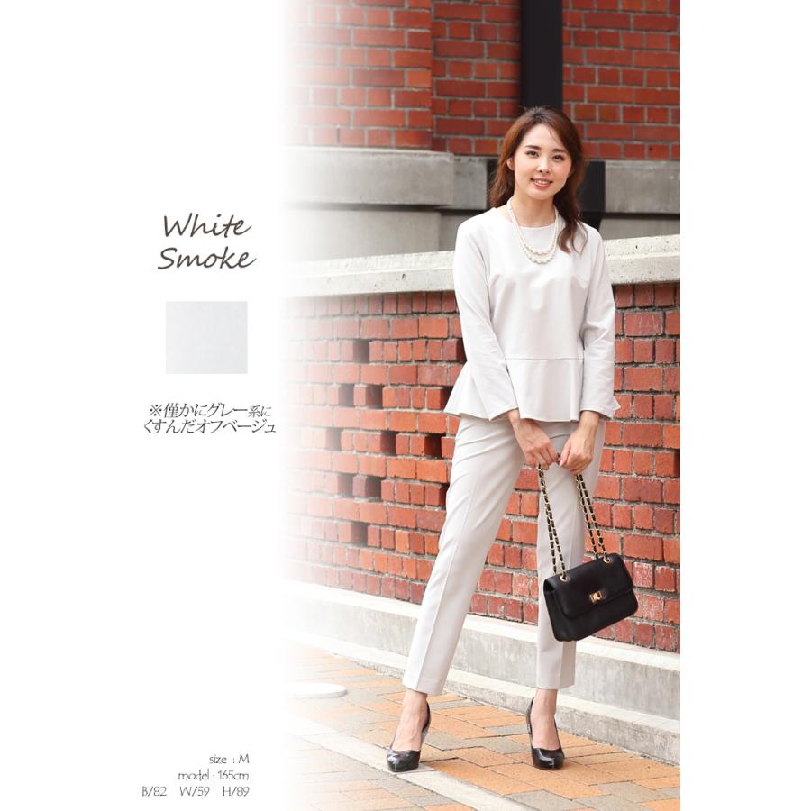 美品★着画見本あり★ペプラム セットアップ パンツ 結婚式　仕事着 日本製」 セットアップ パンツスーツ レディース 七五三 卒業式