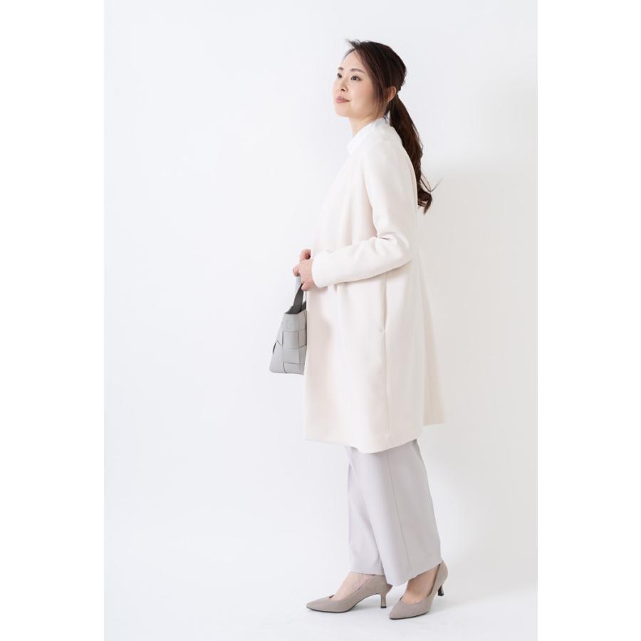 日本製」 セレモニー コート スプリングコート レディース ノーカラー