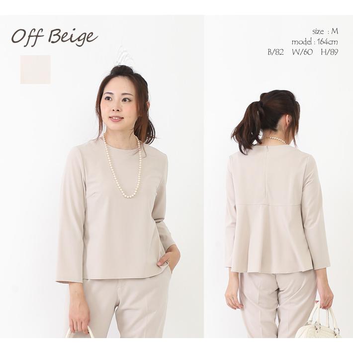 ぺプラムプルオーバー　パンツ　セットアップ 日本製」 ペプラム トップス プル オーバー レディース 七五三 入学式