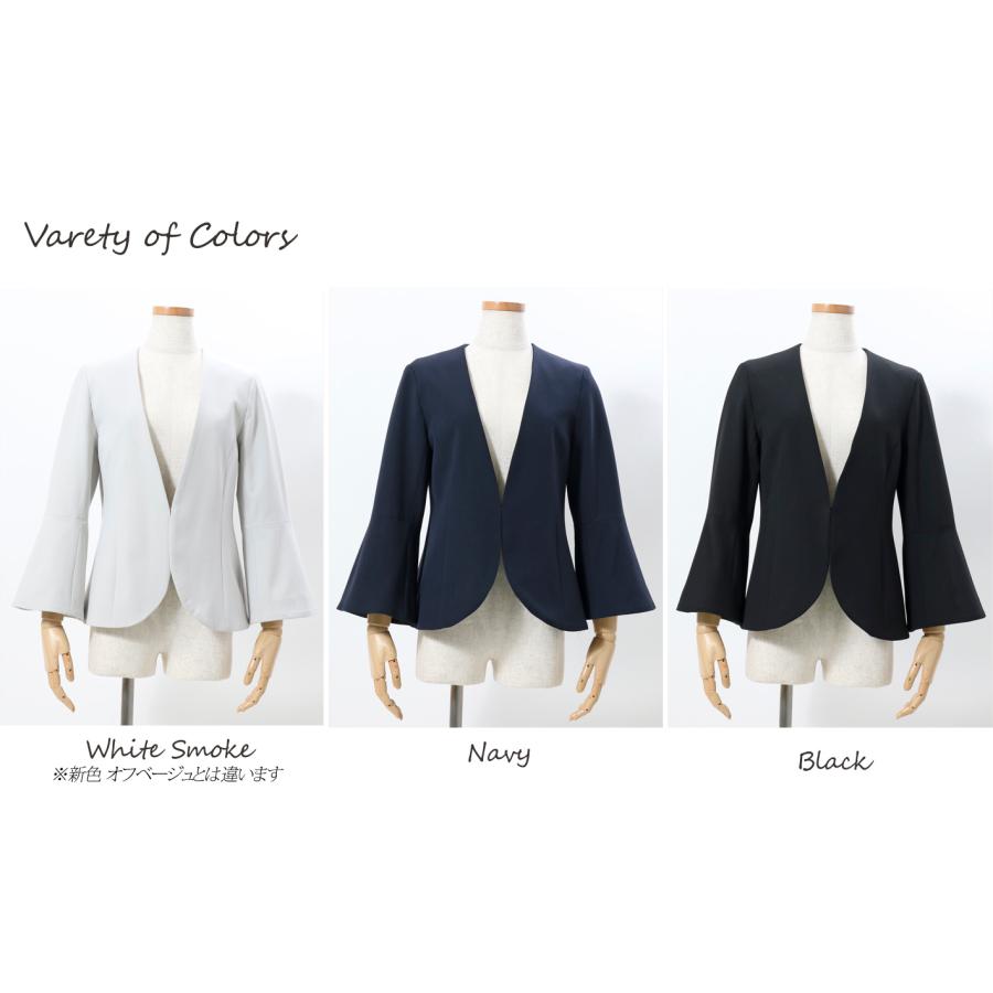 「日本製」 ジャケット レディース ノーカラー カラーレス ボレロ セットアップ 卒業式 30代 40代 顔合わせ 母親 50代 入学式 おしゃれ ママ フォーマル |  | 16