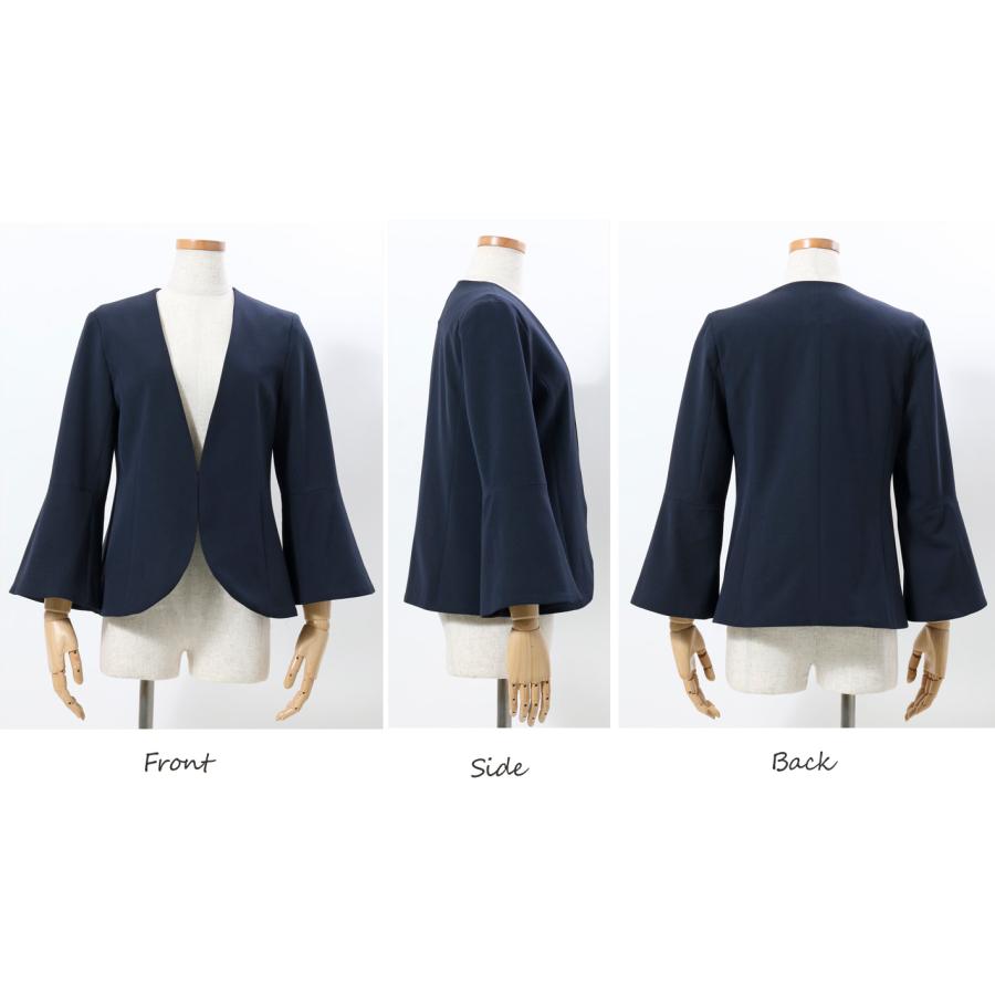 「日本製」 ジャケット レディース ノーカラー カラーレス ボレロ セットアップ 卒業式 30代 40代 顔合わせ 母親 50代 入学式 おしゃれ ママ フォーマル |  | 11