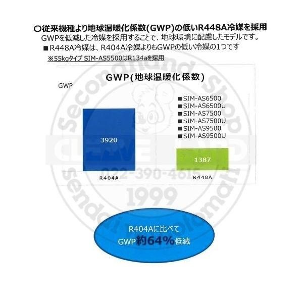 製氷機　パナソニック　SIM-AS7500　バーチカルタイプ　1Φ100V　（旧：SIM-S7500B）　75kgタイプ　セル方式