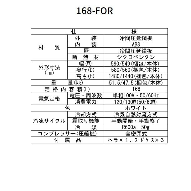 シェルパ 冷凍ストッカー 168-FOR 前開き ドロアータイプ 168L シェルパ 冷凍ストッカー 168-FOR 前開き ドロアータイプ 168L