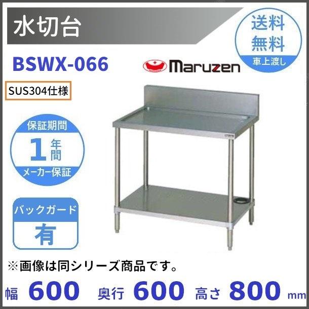 厨房機器販売クリーブランドBSWX-066　SUS304　水切台　バックガードあり　マルゼン