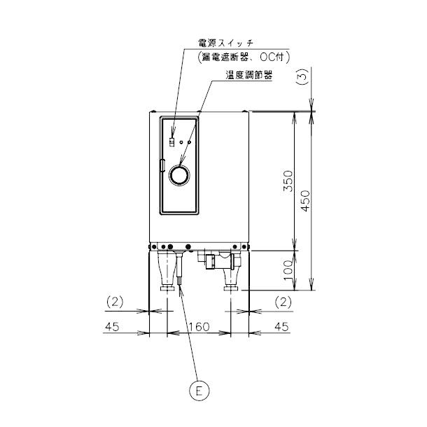 ホシザキ（HOSHIZAKI） 電気ブースター BT-3F 三相200V 食洗機用貯湯 