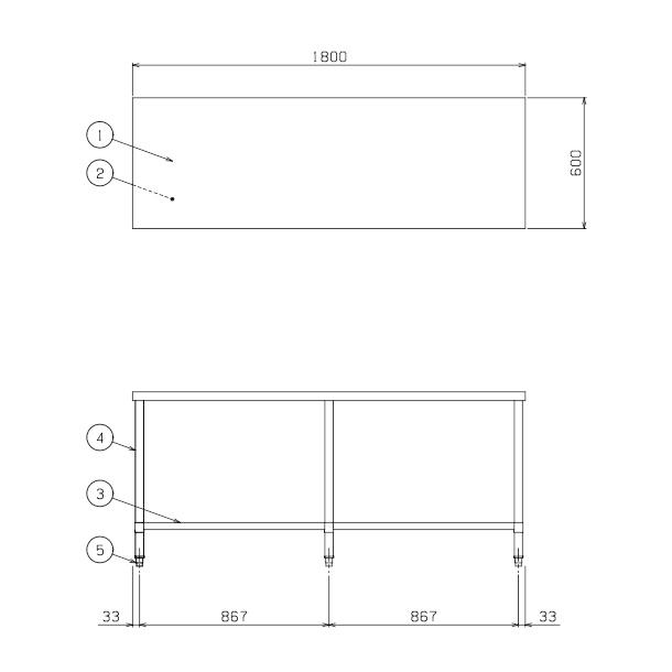 マルゼン（MARUZEN） 作業台 バックガードなし BW-186N : 厨房機器販売 