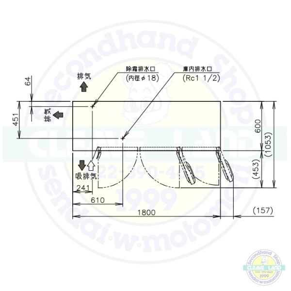 CT-180SNCG ホシザキ テーブル形恒温高湿庫 コールドテーブル 内装ステンレス 業務用冷蔵庫 別料金にて 設置 入替 回収 処分 廃棄 クリーブランド｜cleaveland｜10