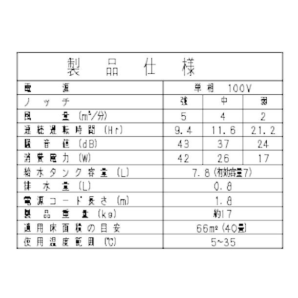 パナソニック 次亜塩素酸 空間除菌脱臭機 〜40畳用 ジアイーノ(標準タイプ） F-JDL50-Kの画像