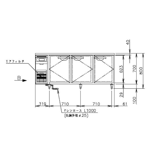 ホシザキ（HOSHIZAKI） テーブル形冷凍庫 FT-180SNG-1｜内容積 419L