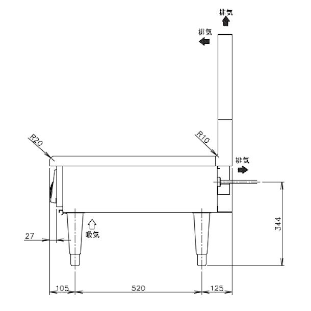 ホシザキ（HOSHIZAKI） 据置き型IHクッキングヒーター HIH-3LDE-1
