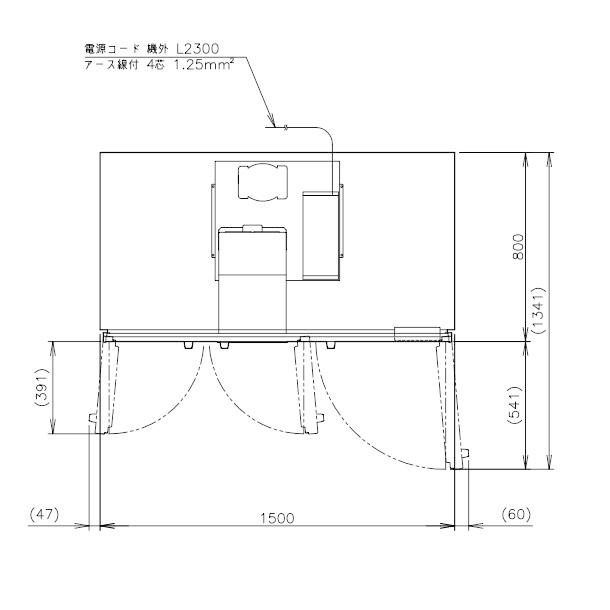 ホシザキ（HOSHIZAKI） 業務用冷蔵庫 HR-150A3-1-6D｜内容積 1334L｜単