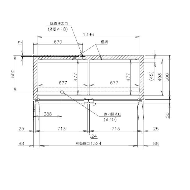 ホシザキ（HOSHIZAKI） 業務用冷蔵庫 HR-150AT3-1-ML｜ワイドスルー