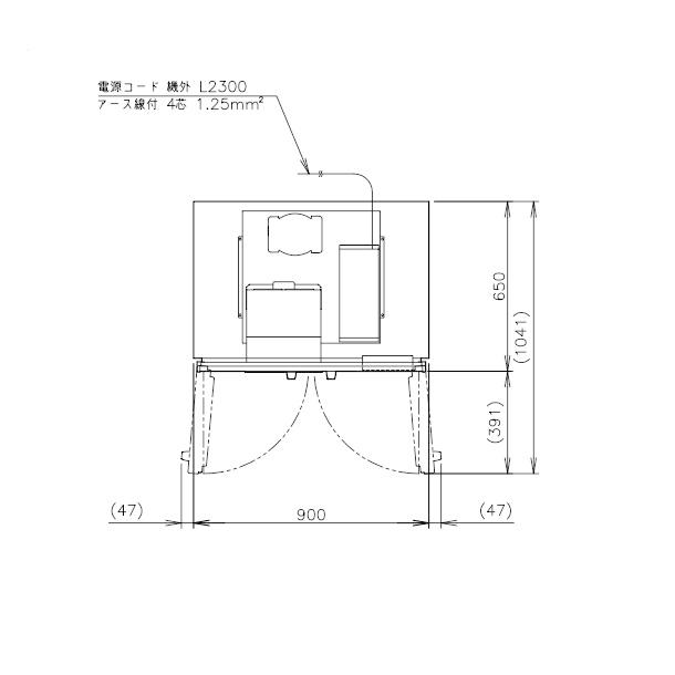 ホシザキ（HOSHIZAKI） 業務用冷蔵庫 HR-90AT3-1｜内容積 589L｜三相