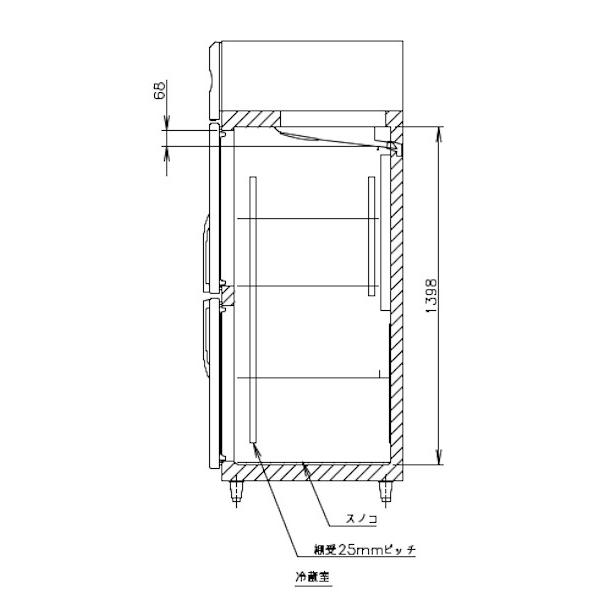 ホシザキ 縦型冷凍冷蔵庫 HRF-120A3 業務用 HR-120A3 (新型番：HR-120A3-1) ホシザキ 業務用冷蔵庫