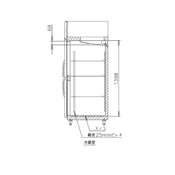 HRF-180A (新型番:HRF-180A-1) ホシザキ 業務用冷凍冷蔵庫　単相100V   別料金にて 設置 入替 廃棄｜cleaveland｜11