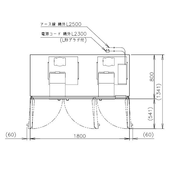 HRF-180A (新型番:HRF-180A-1) ホシザキ 業務用冷凍冷蔵庫　単相100V   別料金にて 設置 入替 廃棄｜cleaveland｜06