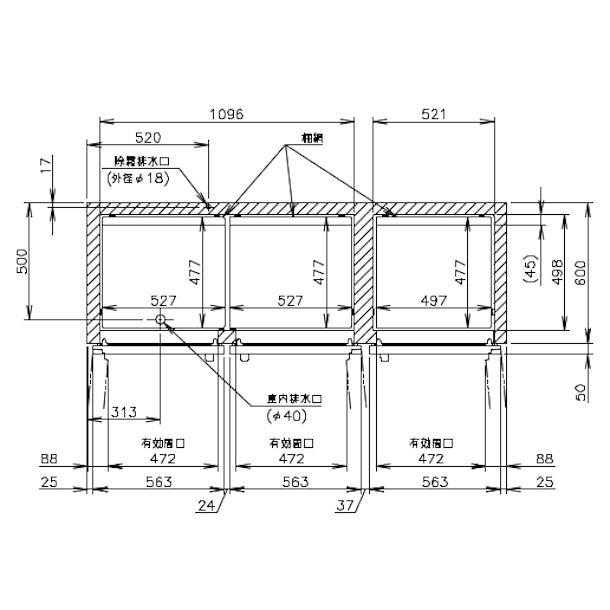 ホシザキ（HOSHIZAKI） 業務用冷凍冷蔵庫 HRF-180AFT3-1｜6枚扉｜内容