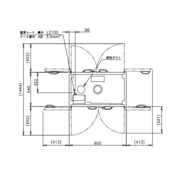 ホシザキ（HOSHIZAKI） 消毒保管庫 HSB-10SPC3 (旧型式：HSB-10SPB3) 2