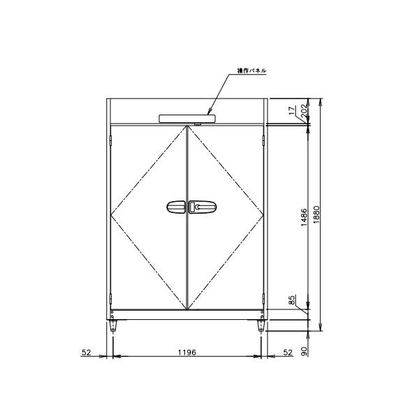 ホシザキ（HOSHIZAKI） 消毒保管庫 HSB-15SPC3 (旧型式：HSB-15SPB3) 3