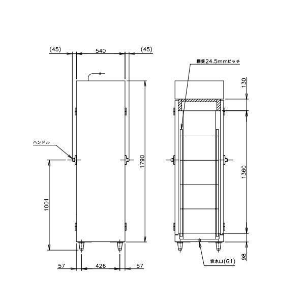 ホシザキ（HOSHIZAKI） 消毒保管庫 HSB-15SPC3 (旧型式：HSB-15SPB3) 3