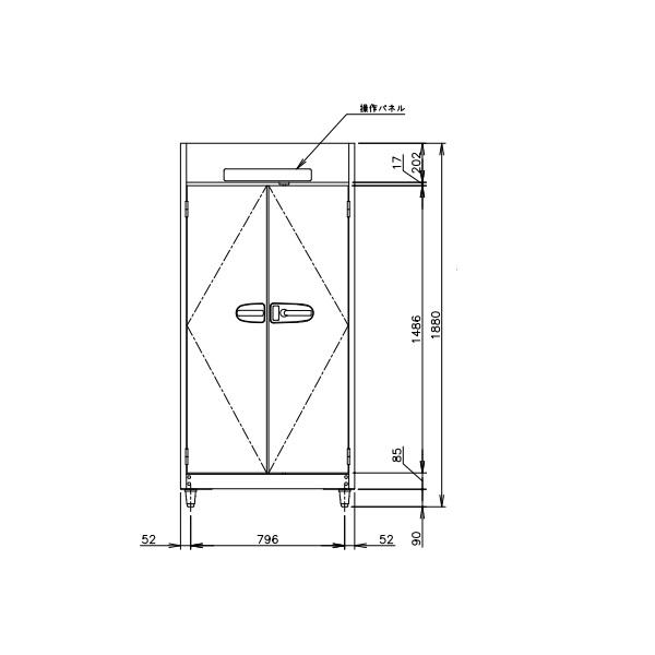 ホシザキ（HOSHIZAKI） 消毒保管庫 HSB-20DPC3 (旧型式：HSB-20DPB3) 4