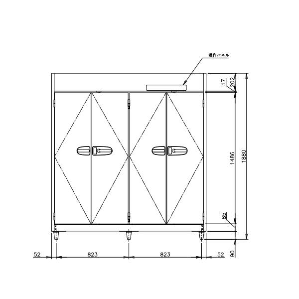 ホシザキ（HOSHIZAKI） 消毒保管庫 HSB-20SPC3 (旧型式：HSB-20SPB3) 4