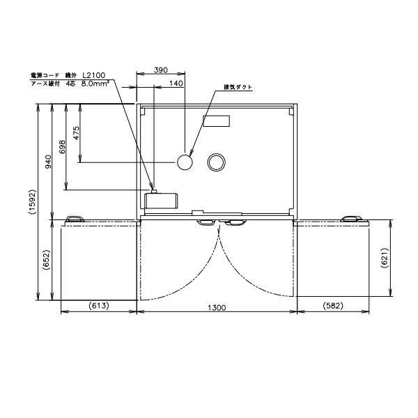 ホシザキ（HOSHIZAKI） 消毒保管庫 HSB-30DC3 (旧型式：HSB-30DB3) 6列