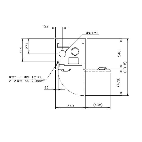ホシザキ（HOSHIZAKI） 消毒保管庫 HSB-5SC3 (旧型式：HSB-5SB3) 5カゴ