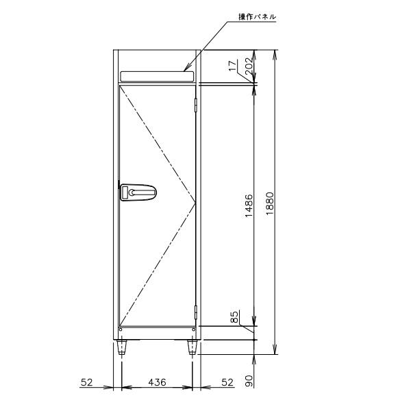 ホシザキ（HOSHIZAKI） 消毒保管庫 HSB-5SC3 (旧型式：HSB-5SB3) 5カゴ