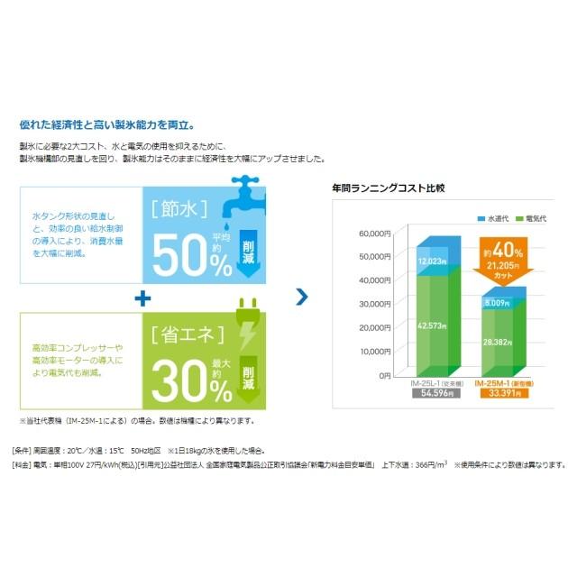 ホシザキ（HOSHIZAKI） 製氷機 IM-65M-2｜アンダーカウンター型 65kg
