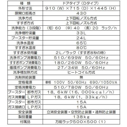 マルゼン（MARUZEN） MDDGH8ER エコタイプ食器洗浄機《トップクリーン