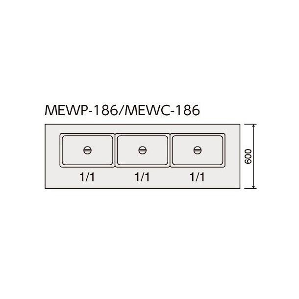 MEWC-186 電気ウォーマーテーブル マルゼン 3Φ200V キャビネットタイプ