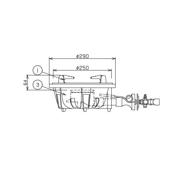 マルゼン（MARUZEN） MG-240C 鋳物コンロ 《ファイヤースクリーン