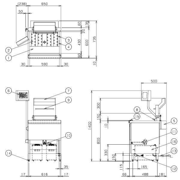 マルゼン（MARUZEN） MGF-CDL27BL デリカ向け涼厨ガスフライヤー