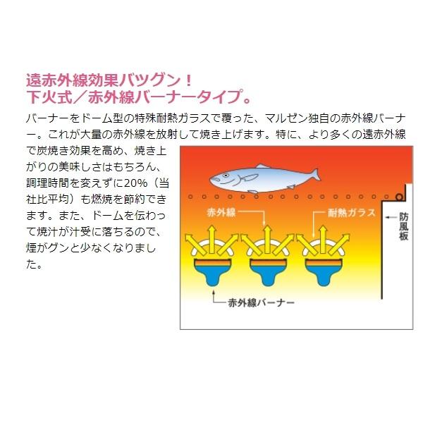 MGKS-101　マルゼン　下火式焼物器　《炭焼き》　串焼用　クリーブランド　赤外線バーナータイプ