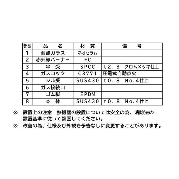 マルゼン（MARUZEN） MGKS-202 下火式焼物器 《炭焼き》 赤外線
